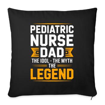 Père infirmier pédiatrique L’idole L’infirmière Mythe Enfants - Housse de coussin décorative 45 x 45 cm - noir - Devant