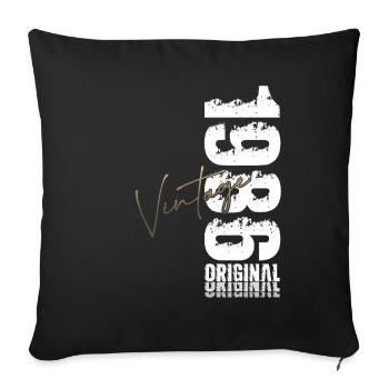 Cadeau pour 40 ans : Mari Vintage Vintage 1986 - Housse de coussin décorative 45 x 45 cm - noir - Devant