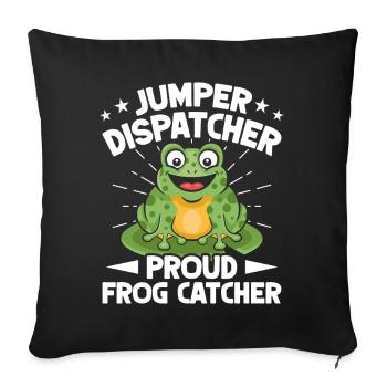 Frog Catcher Dispatcher Proud Frog - Sofakissenbezug 45 x 45 cm - Schwarz - Vorne