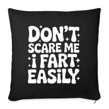 Dictons de pet, pets, cadeau de pets drôles - Housse de coussin décorative 45 x 45 cm - noir - Devant