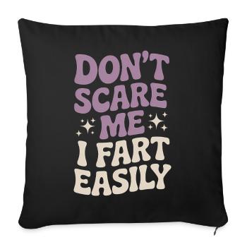 Dictons de pet, pets, cadeau de pets drôles - Housse de coussin décorative 45 x 45 cm - noir - Devant