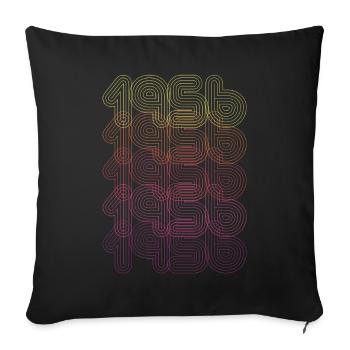 1956 Vintage Futuristic Retro Geburtstagsgeschenk - Sofakissenbezug 45 x 45 cm - Schwarz - Vorne
