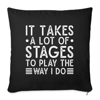 Theater A Lot Stages To Play I Do Actor Gift Idea - Sofakissenbezug 45 x 45 cm - Schwarz - Vorne
