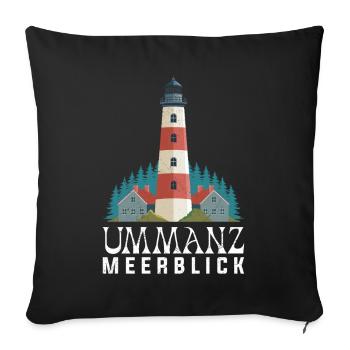 Ostsee Urlaub UMMANZ MEERBLICK Lustiges - Sofakissenbezug 45 x 45 cm - Schwarz - Vorne