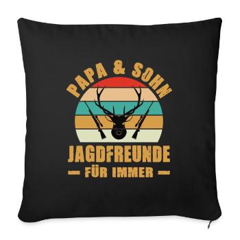 Hunter Gifts Hunting Hunting Hunter Exam Passed - Sofa pillowcase 17,3'' x 17,3'' (45 x 45 cm) - black - Front