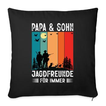 Hunter Gifts Hunting Hunting Hunter Exam Passed - Sofa pillowcase 17,3'' x 17,3'' (45 x 45 cm) - black - Front