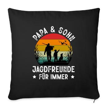 Hunter Gifts Hunting Hunting Hunter Exam Passed - Sofa pillowcase 17,3'' x 17,3'' (45 x 45 cm) - black - Front