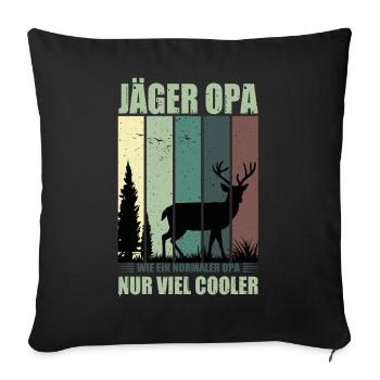 Hunter Gifts Hunting Hunting Hunter Exam Passed - Sofa pillowcase 17,3'' x 17,3'' (45 x 45 cm) - black - Front