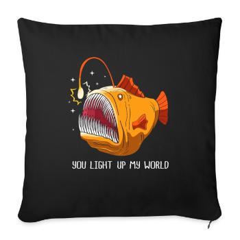 Frogfish - Sofa pillowcase 17,3'' x 17,3'' (45 x 45 cm) - black - Front
