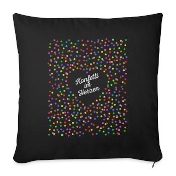 Confetti in the Heart - Carnival in the Blood Costume - Sofa pillowcase 17,3'' x 17,3'' (45 x 45 cm) - black - Front