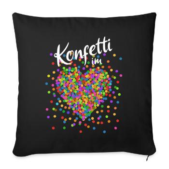 Confetti in the Heart - Carnival in the Blood Costume - Sofa pillowcase 17,3'' x 17,3'' (45 x 45 cm) - black - Front