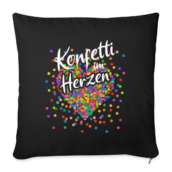 Confetti in the Heart - Carnival in the Blood Costume - Sofa pillowcase 17,3'' x 17,3'' (45 x 45 cm) - black - Front