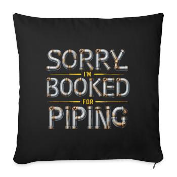 Constructeur de pipeline de couche de tuyau - Housse de coussin décorative 45 x 45 cm - noir - Devant