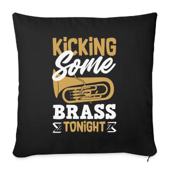Vintage Euphonium Player - Sofa pillowcase 17,3'' x 17,3'' (45 x 45 cm) - black - Front