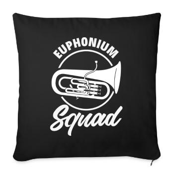 Vintage Euphonium Player - Sofa pillowcase 17,3'' x 17,3'' (45 x 45 cm) - black - Front