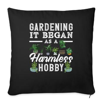 Jardinage Ça a commencé comme un jardin de loisir inoffensif - Housse de coussin décorative 45 x 45 cm - noir - Devant