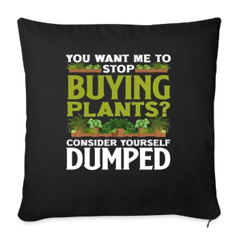 Plant Lover Gardener Gardening House Garden - Sofa pillowcase 17,3'' x 17,3'' (45 x 45 cm) - black - Front