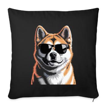 Akita - Sofa pillowcase 17,3'' x 17,3'' (45 x 45 cm) - black - Front