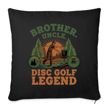 Brother Uncle Disc Golf Legend Scenic - Sofa pillowcase 17,3'' x 17,3'' (45 x 45 cm) - black - Front