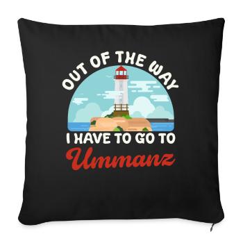 Mer Baltique DÉGAGE JE DOIS ALLER À UMMANZ Drôle - Housse de coussin décorative 45 x 45 cm - noir - Devant