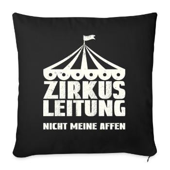 Gestion de cirque - Pas mes singes - Housse de coussin décorative 45 x 45 cm - noir - Devant