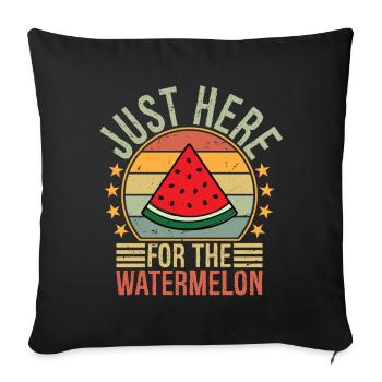 Juste ici pour la pastèque - Housse de coussin décorative 45 x 45 cm - noir - Devant