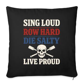 Shanty Crew folk music community - Sofa pillowcase 17,3'' x 17,3'' (45 x 45 cm) - black - Front