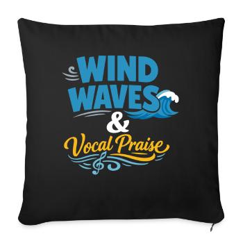 Shanty Crew folk music community - Sofa pillowcase 17,3'' x 17,3'' (45 x 45 cm) - black - Front