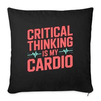 ICU Nurse Critical Thinking Is My Trauma Response - Sofa pillowcase 17,3'' x 17,3'' (45 x 45 cm) - black - Front
