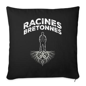 Brittany Breton Roots Triskell Identity - Sofa pillowcase 17,3'' x 17,3'' (45 x 45 cm) - black - Front