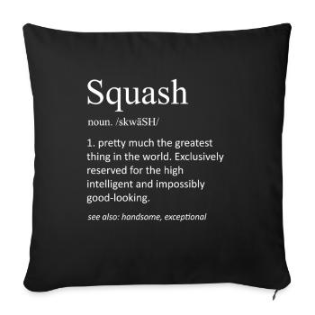 Définition de la courge : Citation drôle de jeu de mots dans le dictionnaire - Housse de coussin décorative 45 x 45 cm - noir - Devant