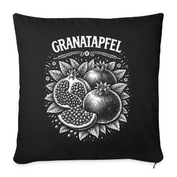 Pomegranate Vintage Graphic - Sofa pillowcase 17,3'' x 17,3'' (45 x 45 cm) - black - Front
