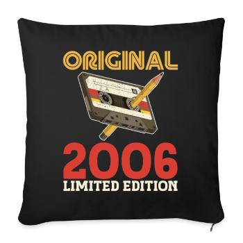 2006 20e Anniversaire 20 ans Original Vintage - Housse de coussin décorative 45 x 45 cm - noir - Devant