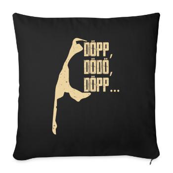 Île de Sylt DÖPP DODO DÖPP Wadden Mer Drôle - Housse de coussin décorative 45 x 45 cm - noir - Devant