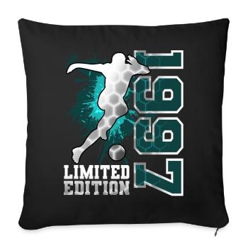 1997 Year of birth Birthday - Sofa pillowcase 17,3'' x 17,3'' (45 x 45 cm) - black - Front