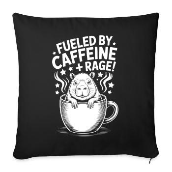 Coffee Sayings Caffeine Funny Coffee Gift - Sofa pillowcase 17,3'' x 17,3'' (45 x 45 cm) - black - Front