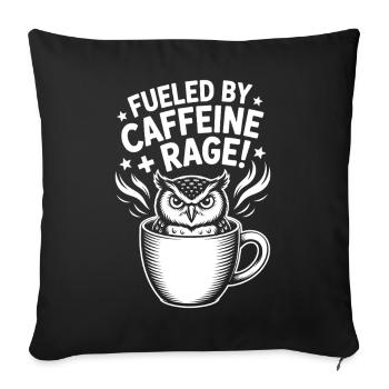 Coffee Sayings Caffeine Funny Coffee Gift - Sofa pillowcase 17,3'' x 17,3'' (45 x 45 cm) - black - Front