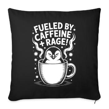 Coffee Sayings Caffeine Funny Coffee Gift - Sofa pillowcase 17,3'' x 17,3'' (45 x 45 cm) - black - Front