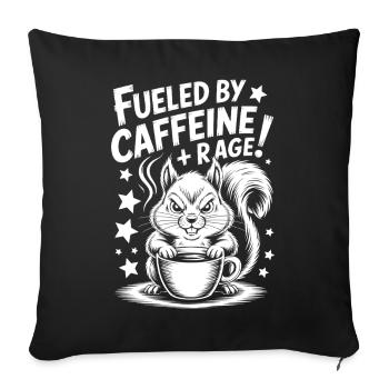 Coffee Sayings Caffeine Funny Coffee Gift - Sofa pillowcase 17,3'' x 17,3'' (45 x 45 cm) - black - Front