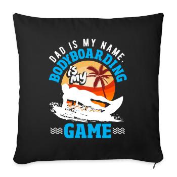 Surfing Surfboarder Bodyboarder - Sofa pillowcase 17,3'' x 17,3'' (45 x 45 cm) - black - Front