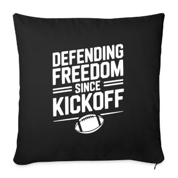 Défendre la liberté depuis le coup d’envoi - Housse de coussin décorative 45 x 45 cm - noir - Devant