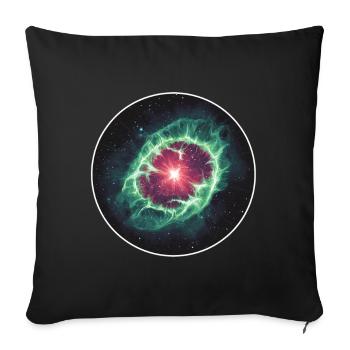 Coquille de nébuleuse planétaire spatiale en astronomie - Housse de coussin décorative 45 x 45 cm - noir - Devant