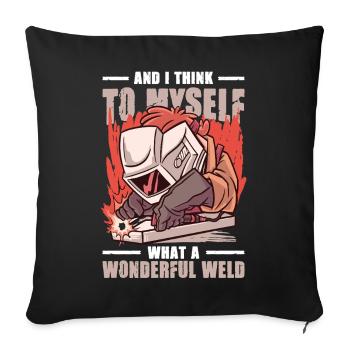Welder Saying Gifts for Metalworkers - Sofa pillowcase 17,3'' x 17,3'' (45 x 45 cm) - black - Front