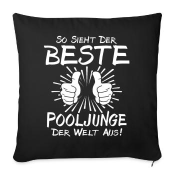 Best Pool Boy - Sofa pillowcase 17,3'' x 17,3'' (45 x 45 cm) - black - Front