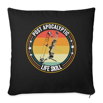 Archery Post Apocalyptic Life Skill - Sofa pillowcase 17,3'' x 17,3'' (45 x 45 cm) - black - Front