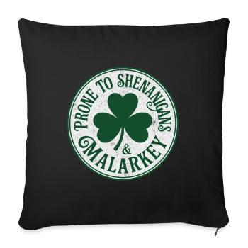 Lustige St.-Patrick's-Day-Eskapaden und Unsinn - Sofakissenbezug 45 x 45 cm - Schwarz - Vorne