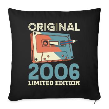 2006 Anniversary 20 Years Vintage 20th Anniversary - Sofa pillowcase 17,3'' x 17,3'' (45 x 45 cm) - black - Front