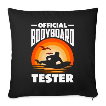Surfing Surfboarder Bodyboarder - Sofa pillowcase 17,3'' x 17,3'' (45 x 45 cm) - black - Front