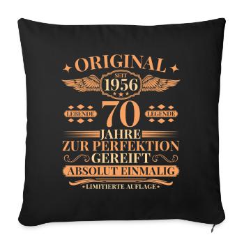 70th Birthday Living Legend since 1956 - Sofa pillowcase 17,3'' x 17,3'' (45 x 45 cm) - black - Front