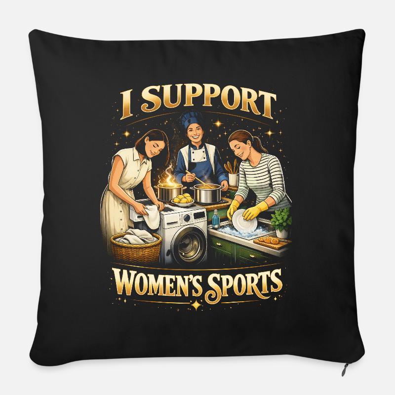 I Support Women's Sports Unwearable Bootleg - Sofakissenbezug 45 x 45 cm - Schwarz